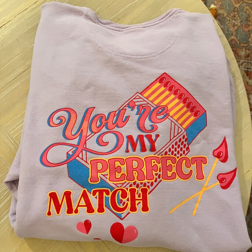 You're My Perfect Match Lavender Sweatshirt